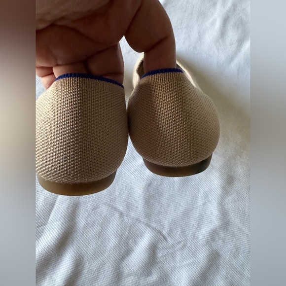 Rothy's Tan Flats with Blue Trim - Picture 4 of 10